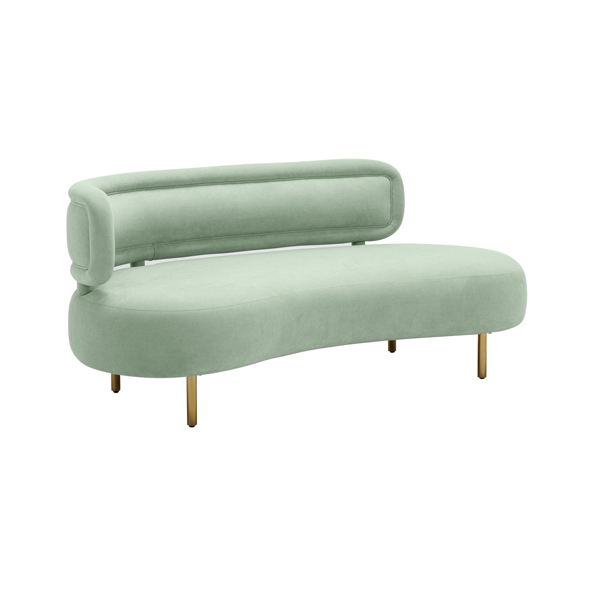Tischa 70" Performance Fabric Sofa Mint Green by Tov Furniture