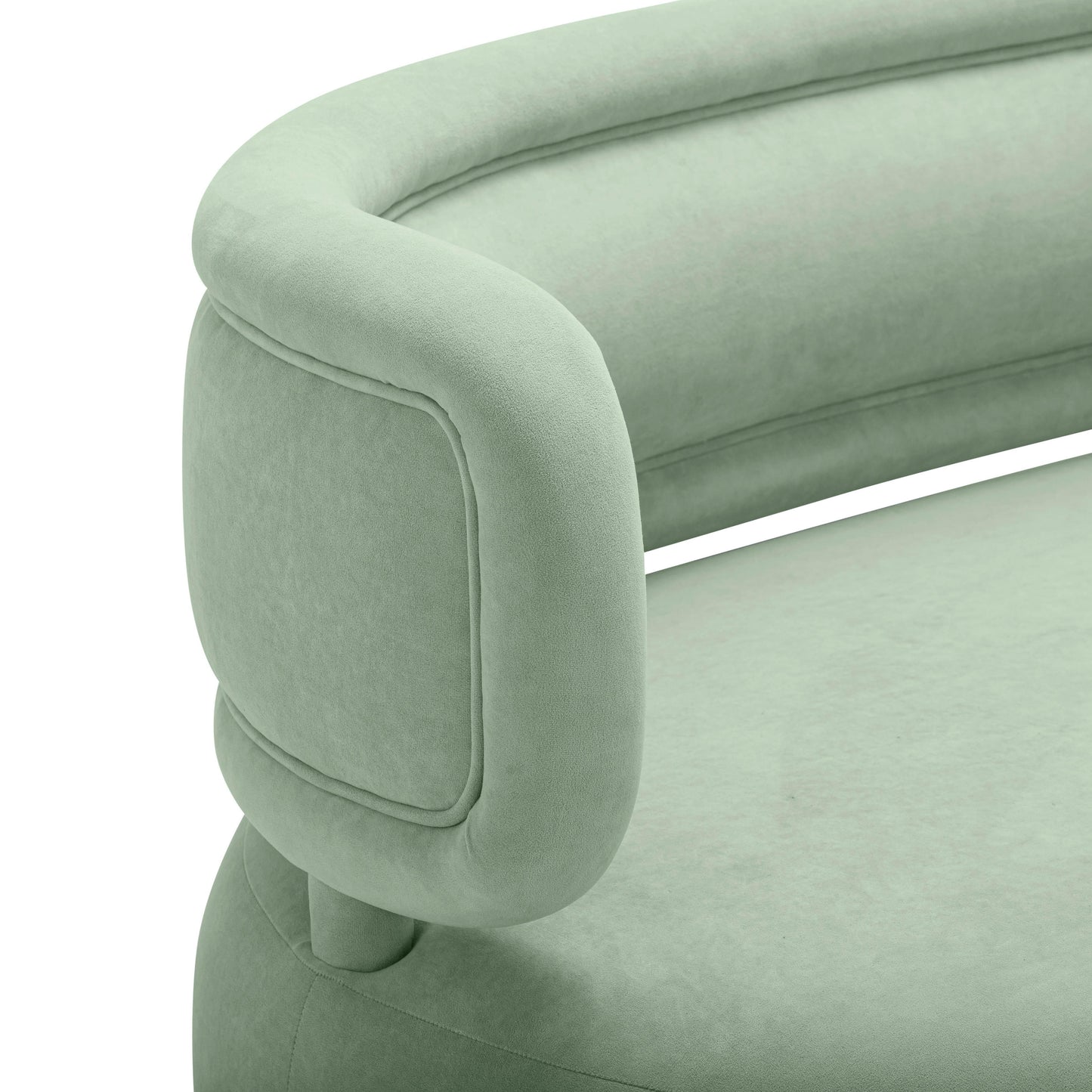 Tischa 70" Performance Fabric Sofa Mint Green by Tov Furniture