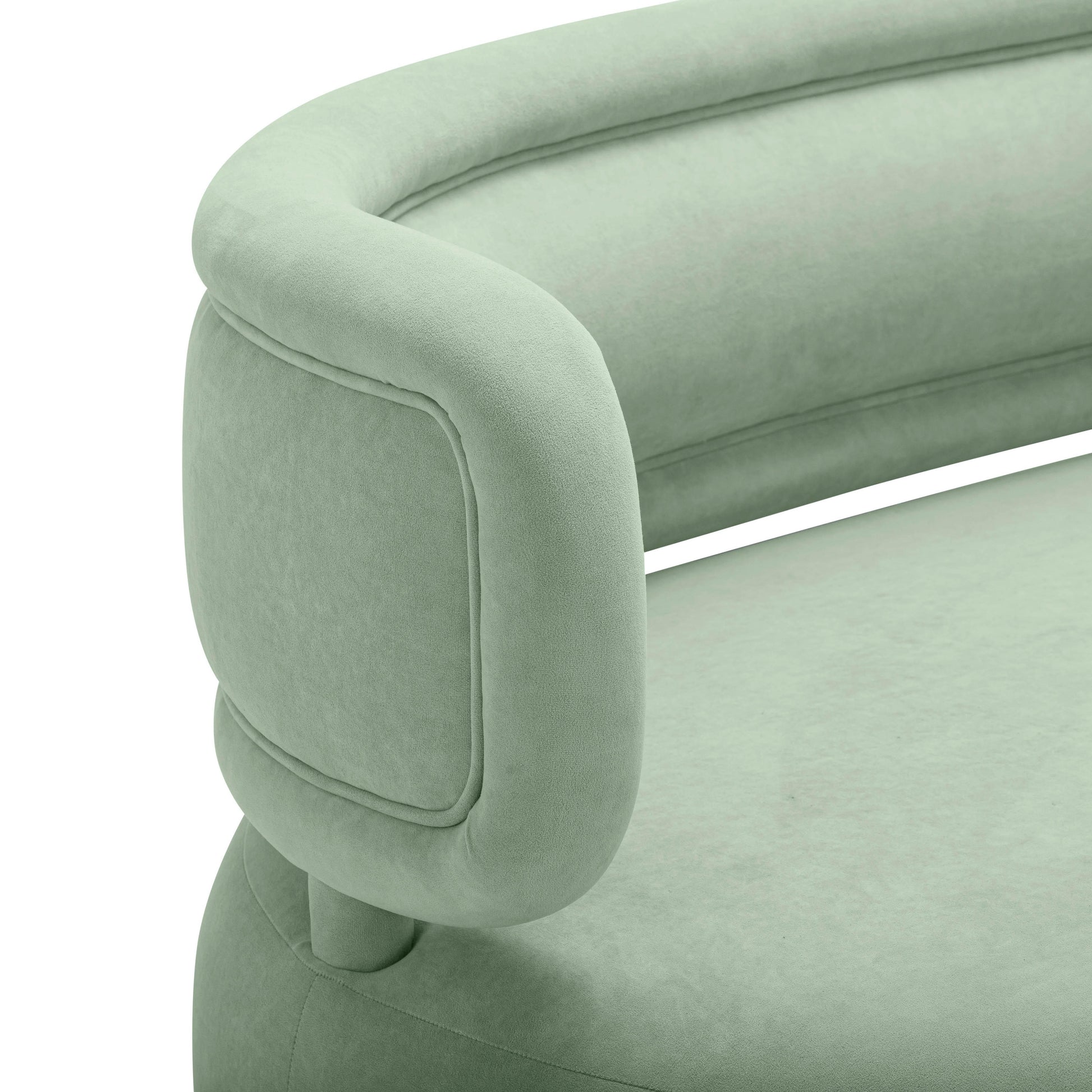 Tischa 70" Performance Fabric Sofa Mint Green by Tov Furniture