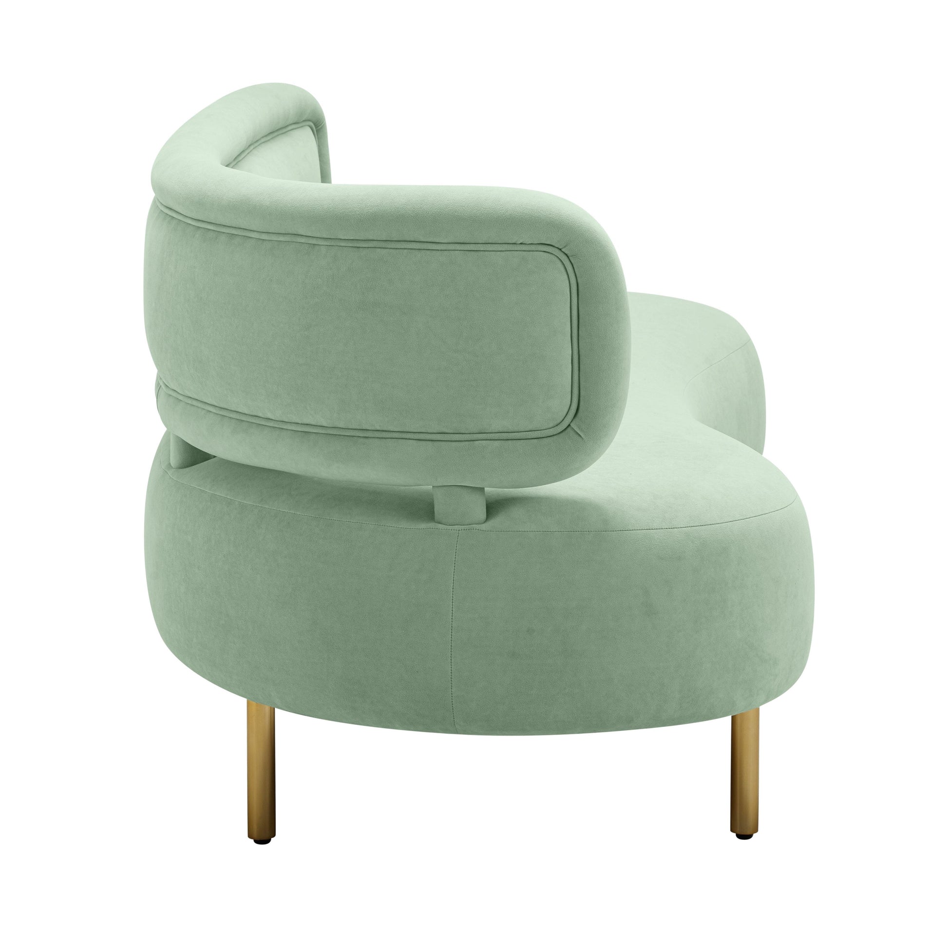 Tischa 70" Performance Fabric Sofa Mint Green by Tov Furniture
