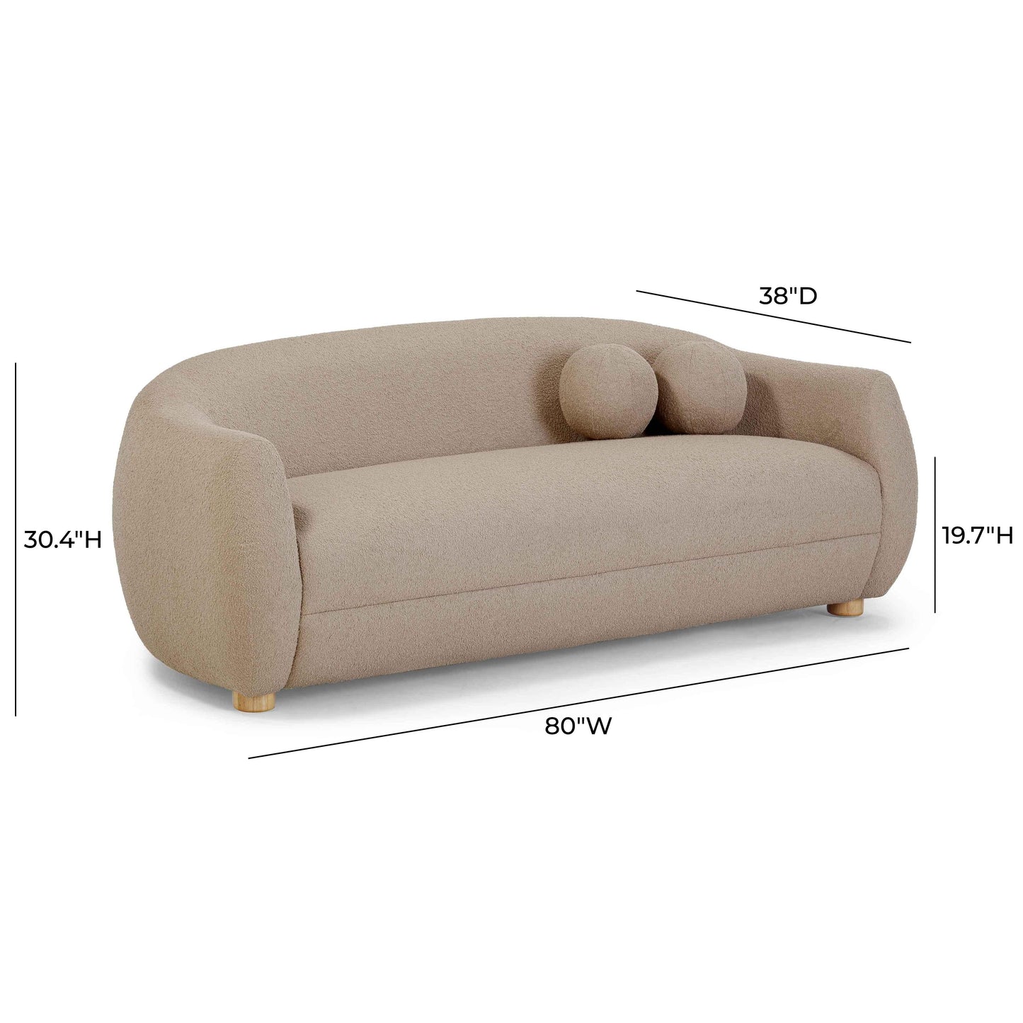 Judy 80 Boucle Sofa by TOV L54364