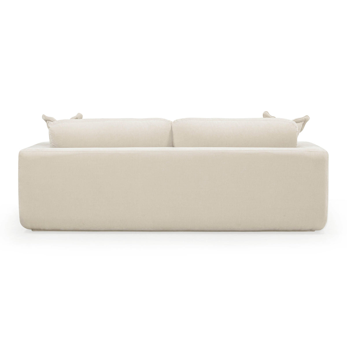 Miri 90.5" Upcycled Contract-Grade Washed Velvet Sofa in Cream by TOV Furniture – photo 5 of 8