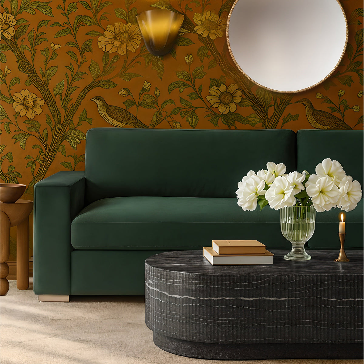 Beckham 96" Forest Green Performance Chenille Sofa by TOV Furniture – photo 2 of 7