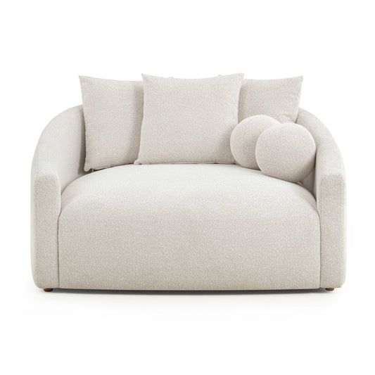 Hanim 54" Performance Boucle Daybed Cream by Tov Furniture