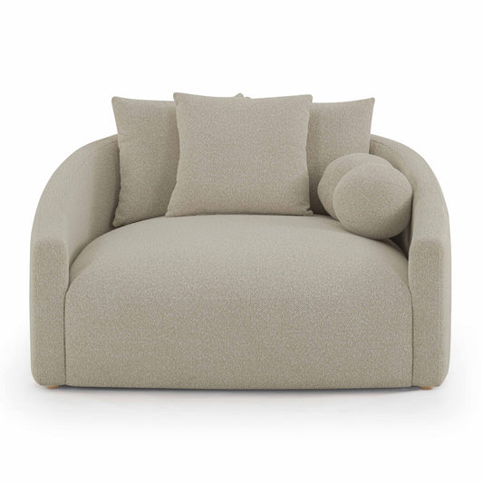 Hanim 54" Performance Boucle Daybed Warm Grey by Tov Furniture