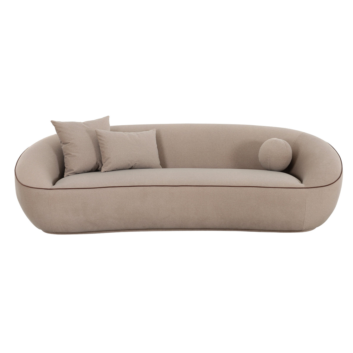Jenny 98.5" Taupe Performance Faux Mohair Sofa by TOV Furniture – photo 1 of 6
