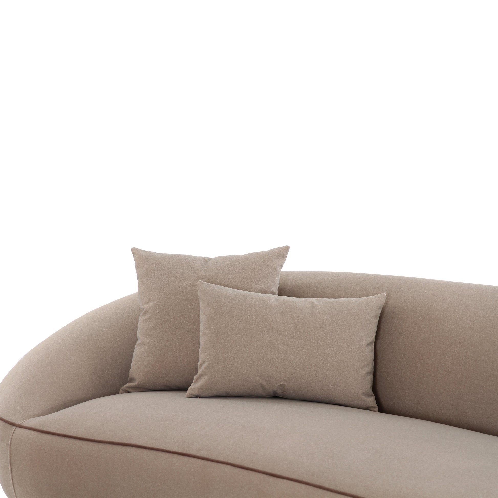 Jenny 98.5" Taupe Performance Faux Mohair Sofa Taupe by Tov Furniture