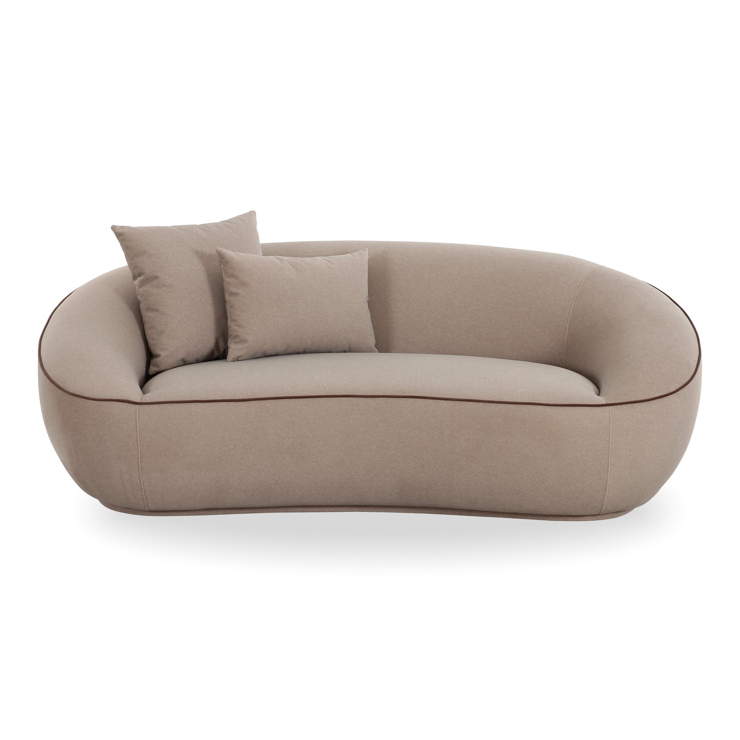 Jenny 78" Taupe Performance Faux Mohair Loveseat Taupe by Tov Furniture