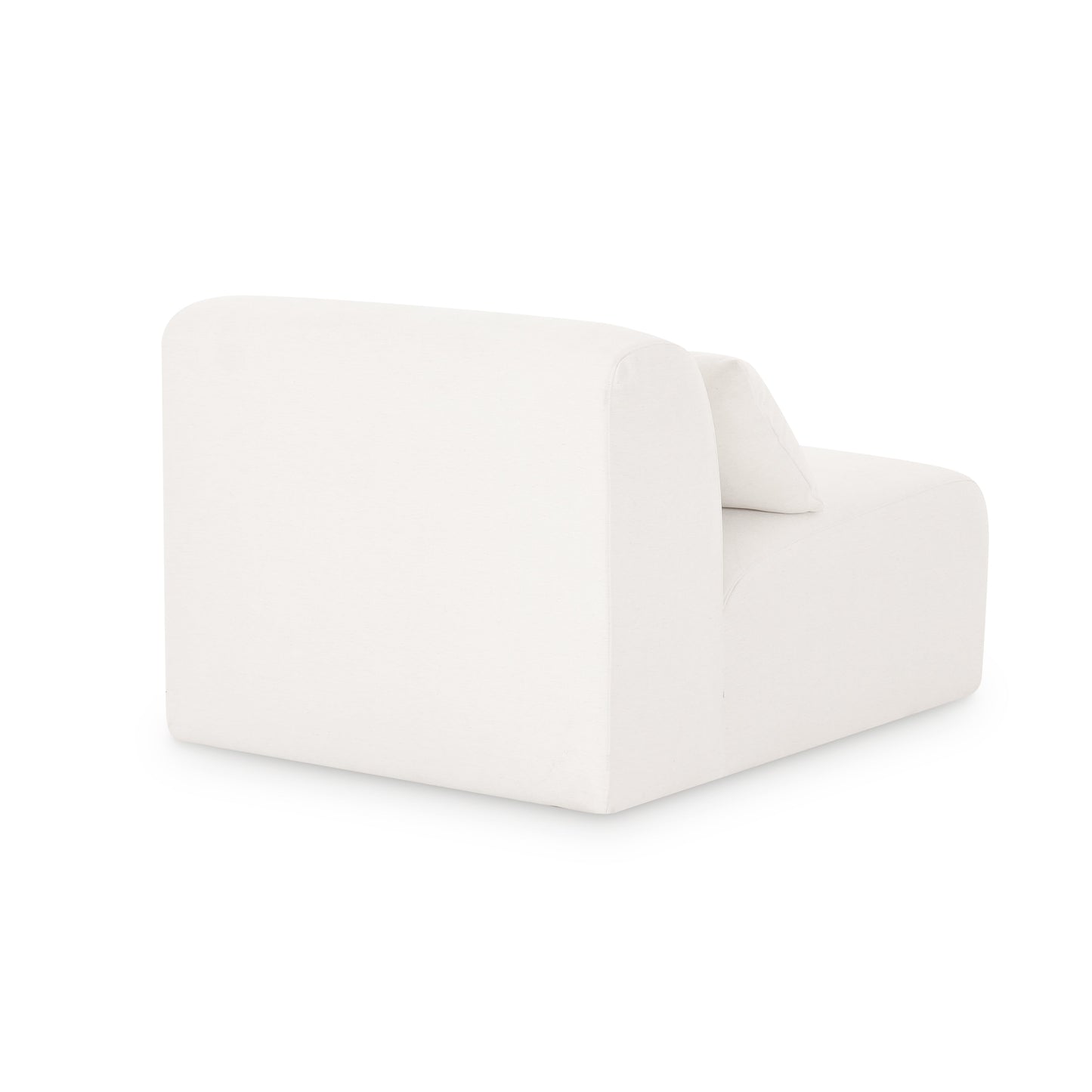 Tarra Cream Performance Chenille Modular Armless Chair Cream by Tov Furniture