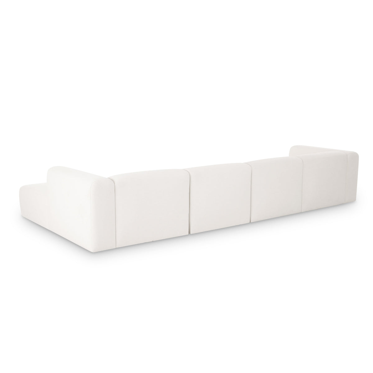 Tarra 4-Piece Cream Performance Chenille Modular U-Sectional by TOV Furniture – photo 4 of 6