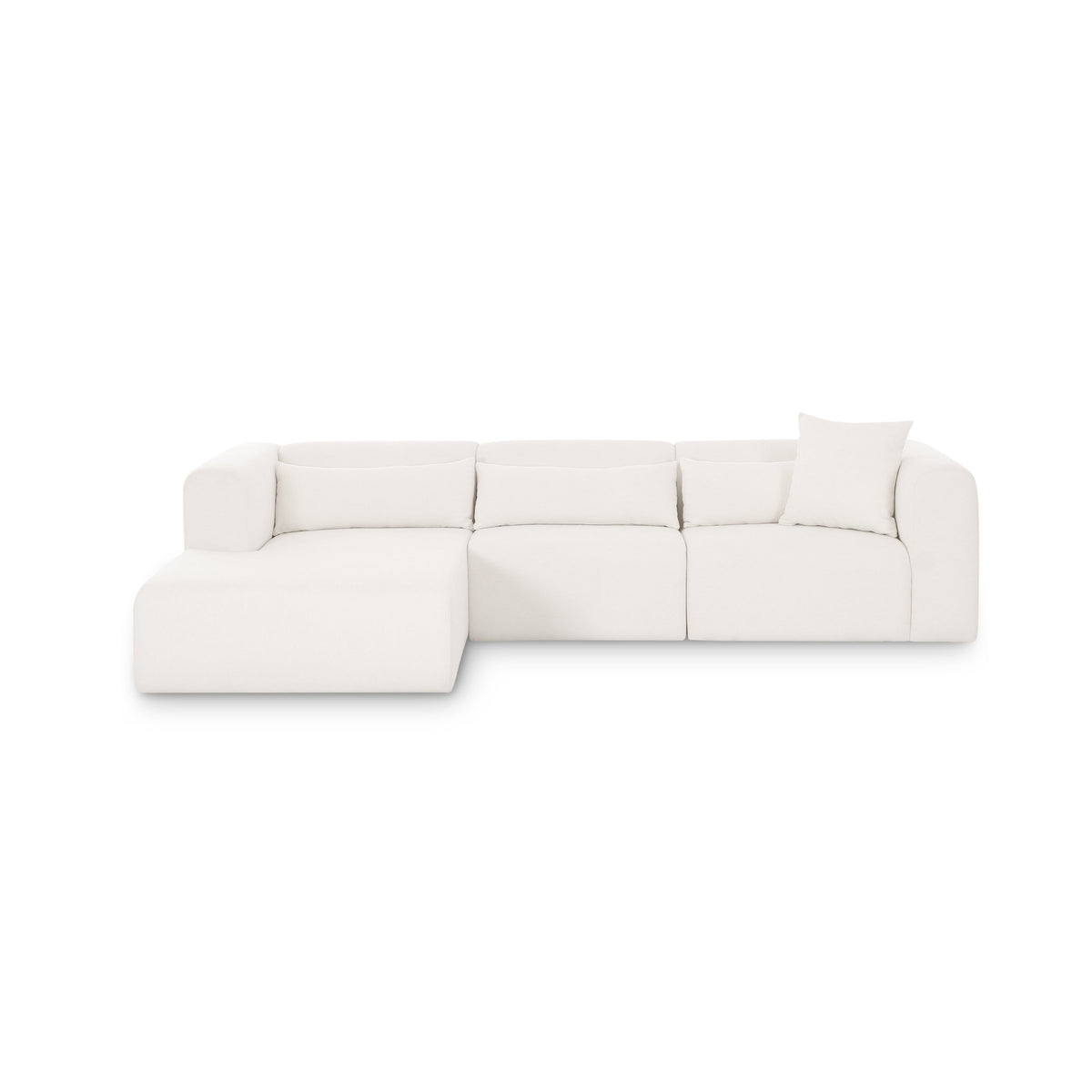Tarra 3-Piece Cream Performance Chenille Modular LAF Sectional by TOV Furniture – photo 1 of 6