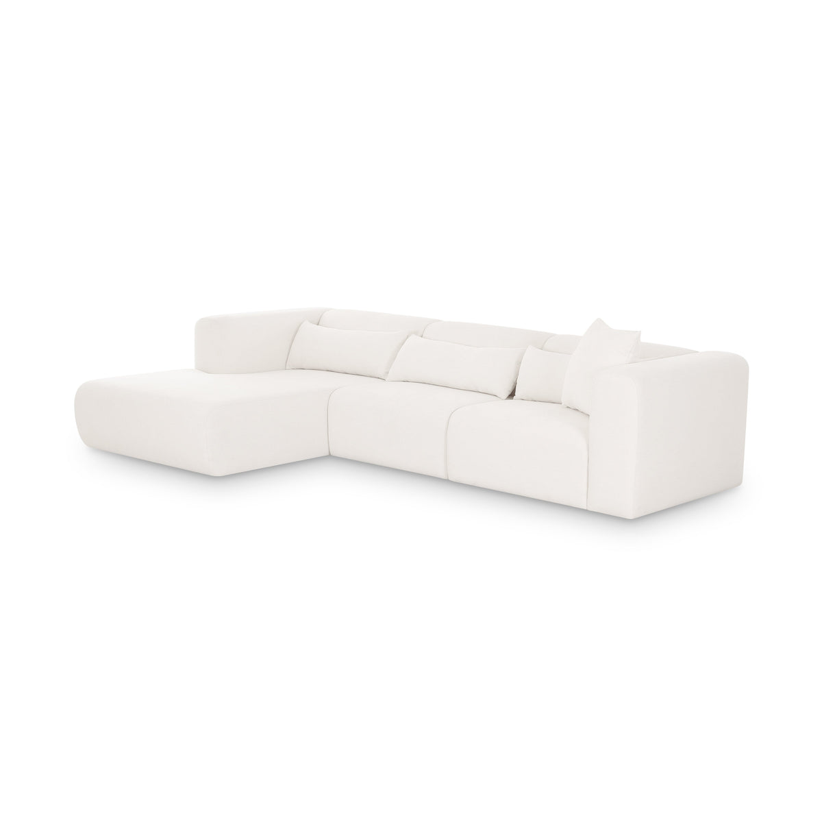 Tarra 3-Piece Cream Performance Chenille Modular LAF Sectional by TOV Furniture – photo 3 of 6