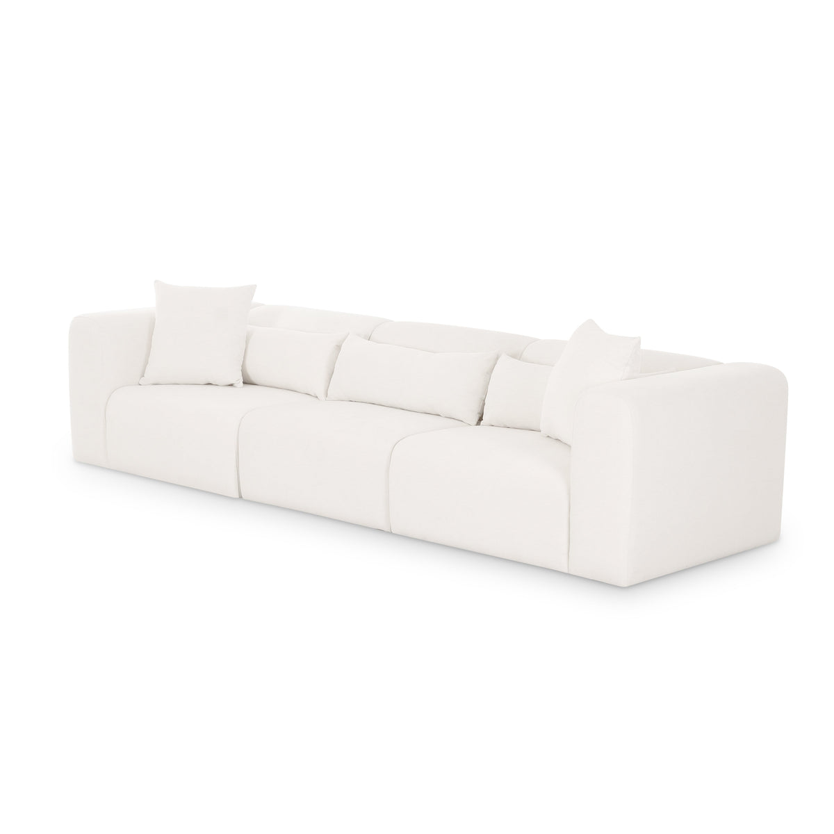 Tarra 118" Cream Performance Chenille Modular Sofa by TOV Furniture – photo 3 of 6