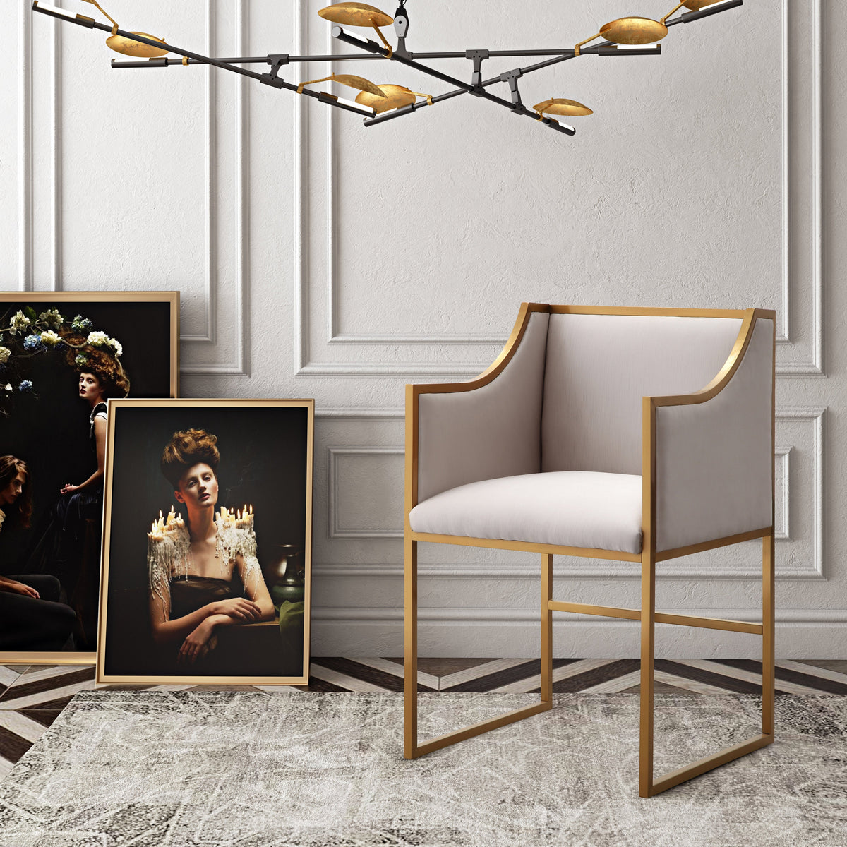 Atara Performance Velvet Dining Chair in Floral by TOV Furniture – photo 7 of 7