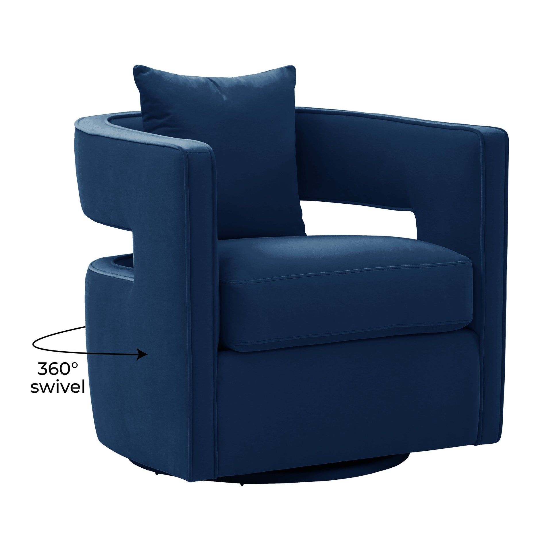 Kennedy Velvet Swivel Accent Chair by TOV L6125