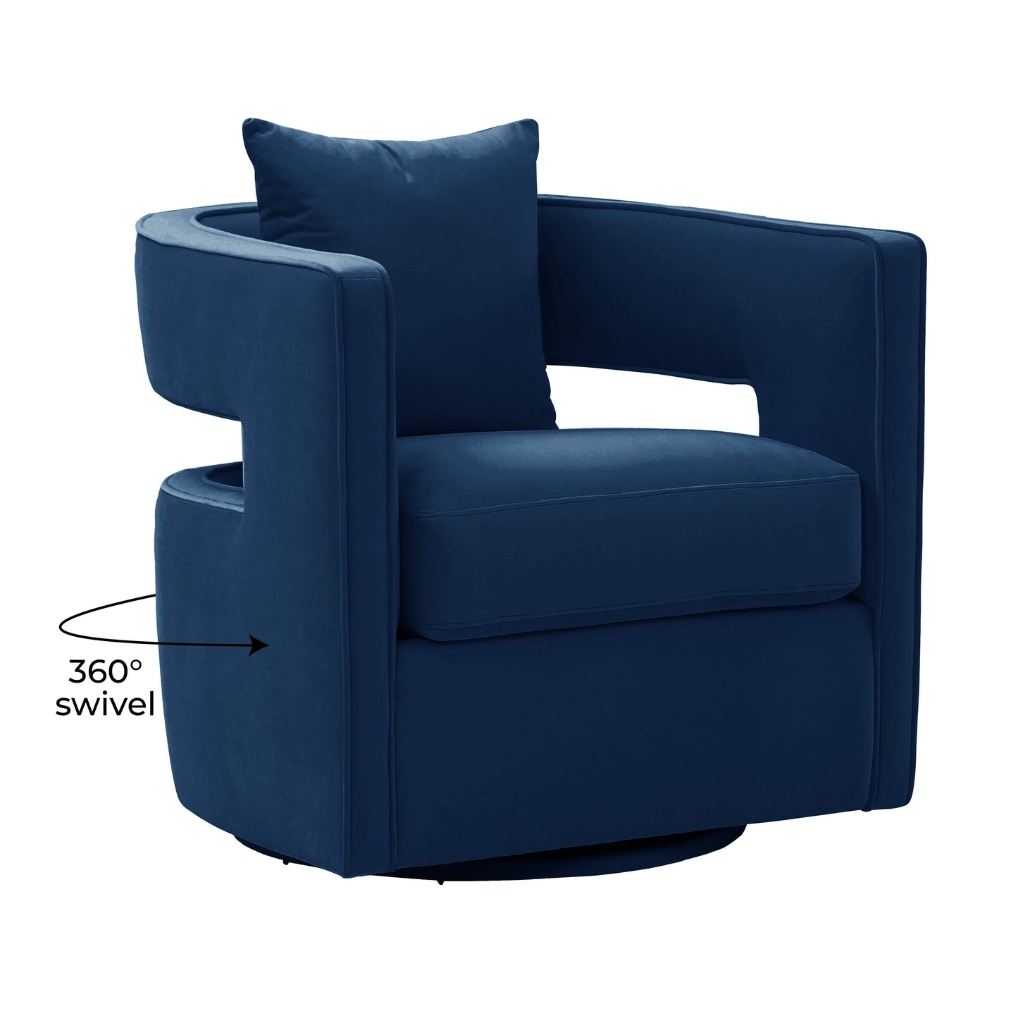 Kennedy Velvet Swivel Accent Chair by TOV S44126