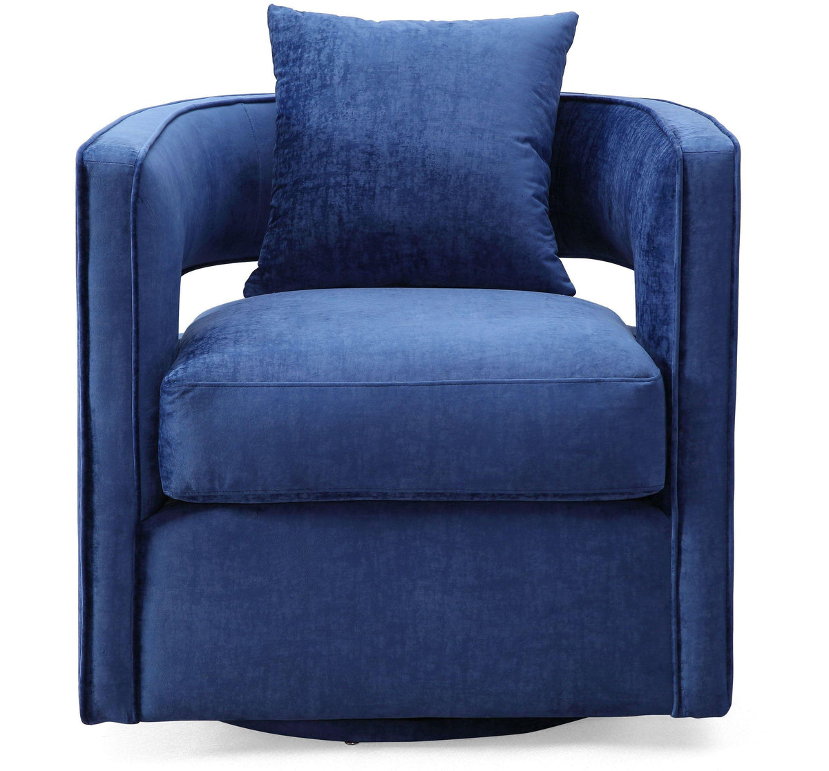 Kennedy Navy Performance Velvet Swivel Chair by TOV Furniture – photo 4 of 9