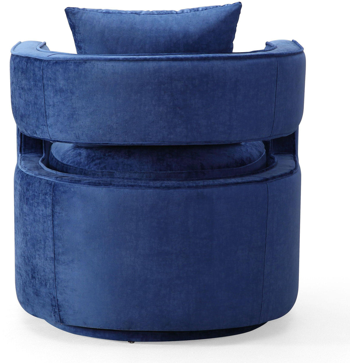 Kennedy Navy Performance Velvet Swivel Chair by TOV Furniture – photo 5 of 9