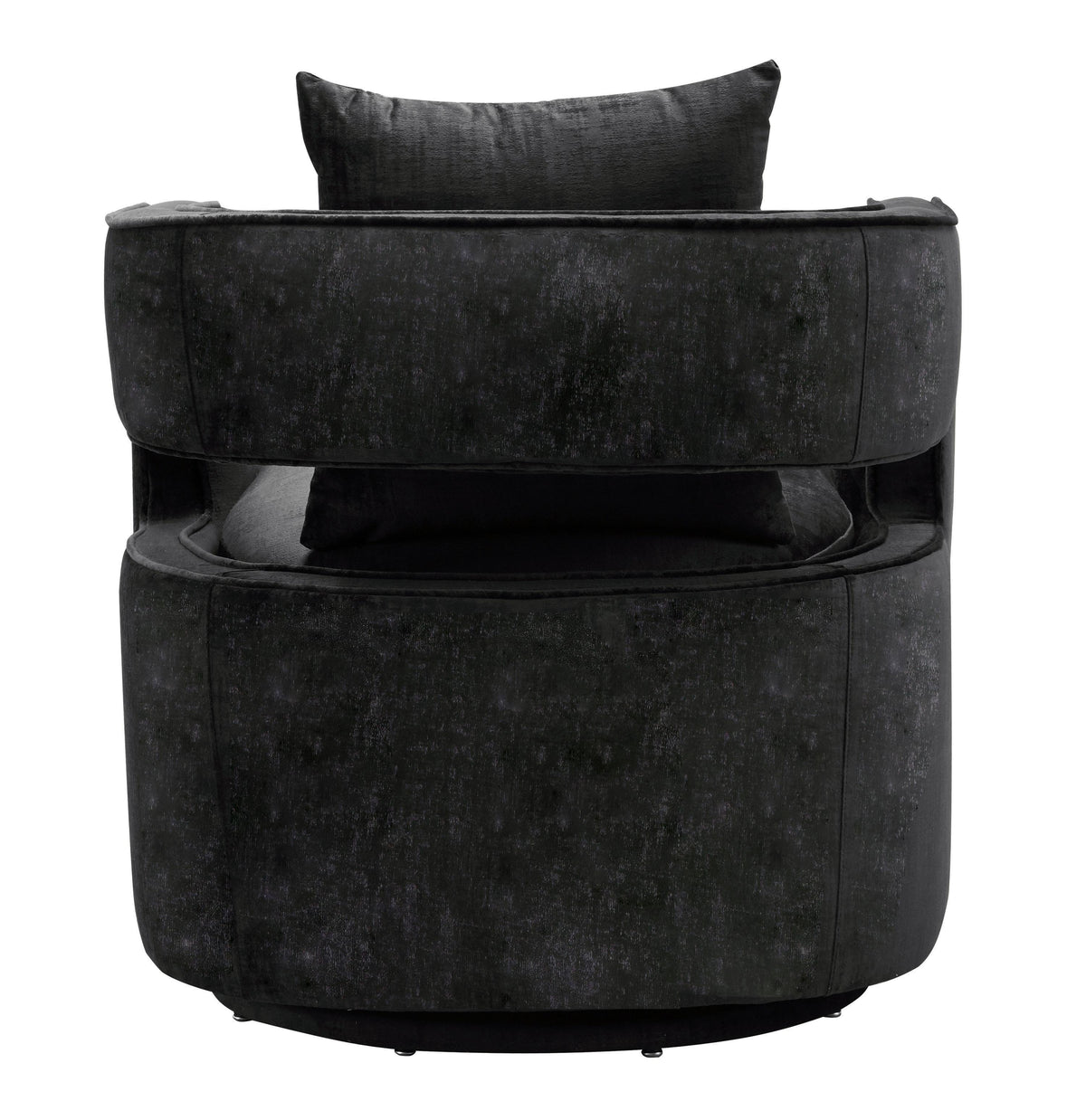 Kennedy Black Performance Velvet Swivel Chair by TOV Furniture – photo 3 of 8