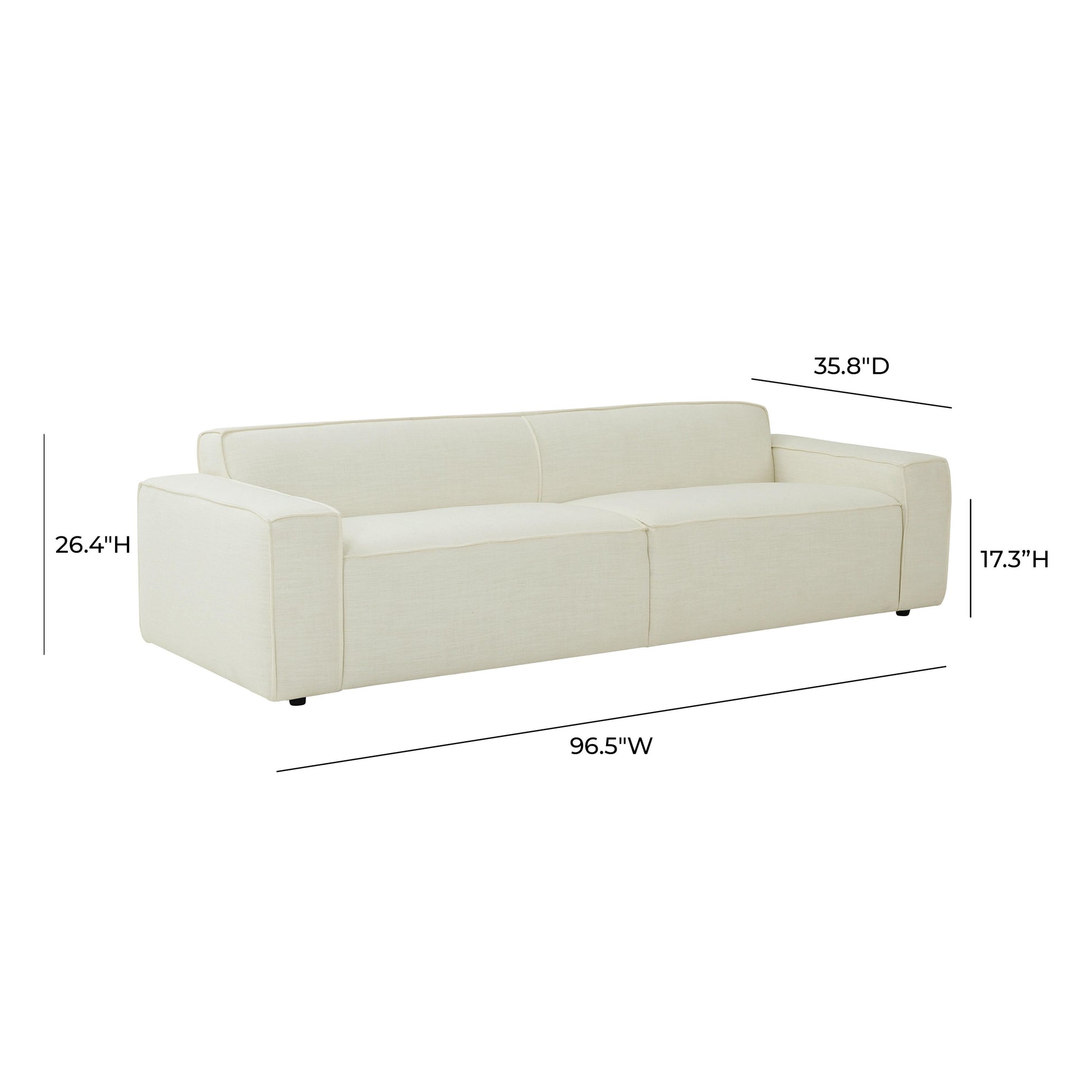 Olafur 96 5 Upholstered Sofa by TOV L68107