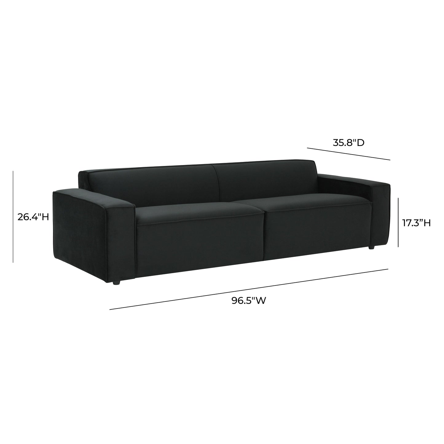 Olafur 96 5 Upholstered Sofa by TOV L68107