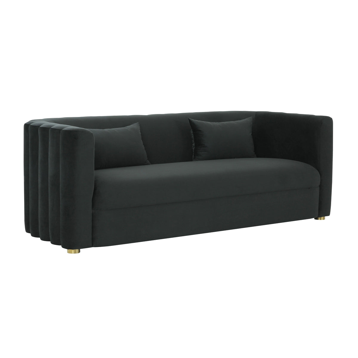 Callie Black Performance Velvet Sofa by TOV Furniture – photo 1 of 6