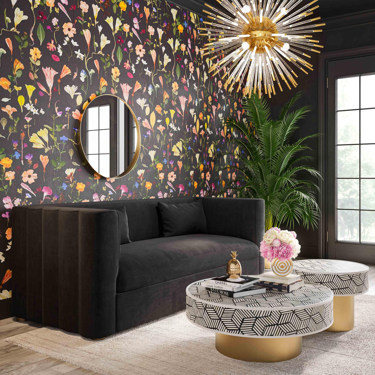 Callie Black Performance Velvet Sofa by TOV Furniture – photo 2 of 6