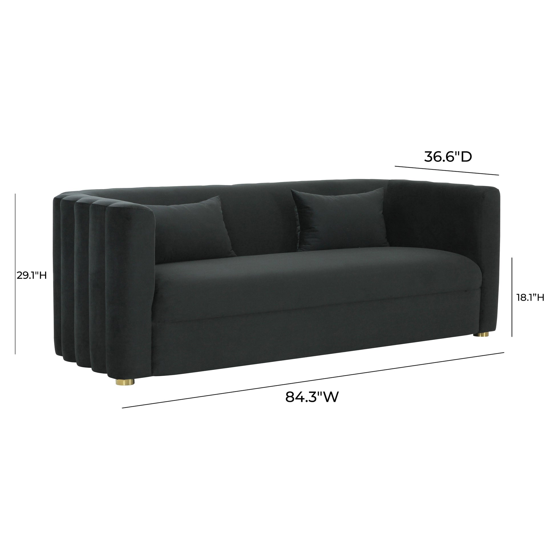 Callie 84 Velvet Sofa by TOV L68109