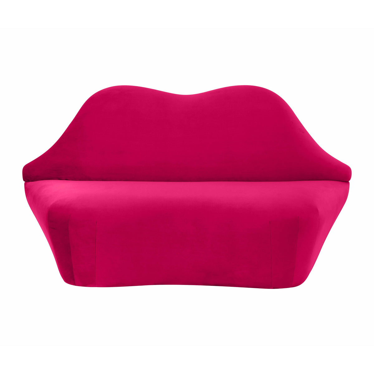 Lips 68" Performance Velvet Settee in Pink by TOV Furniture – photo 1 of 6