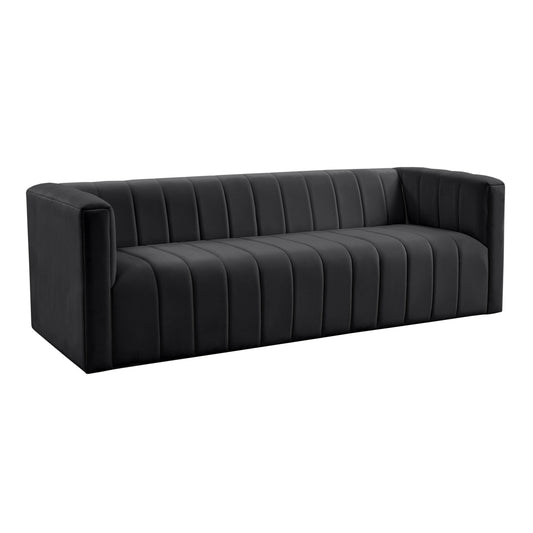Norah 90 Black Velvet Sofa by TOV L68228