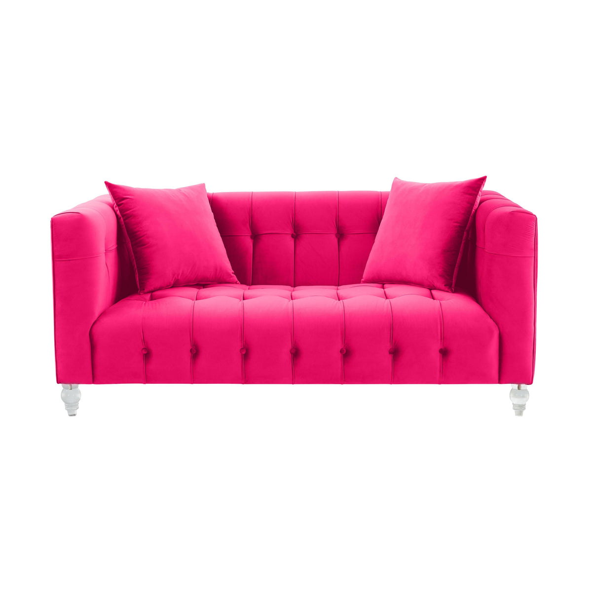 Bea 66" Hot Pink Performance Velvet Loveseat by TOV Furniture – photo 3 of 6