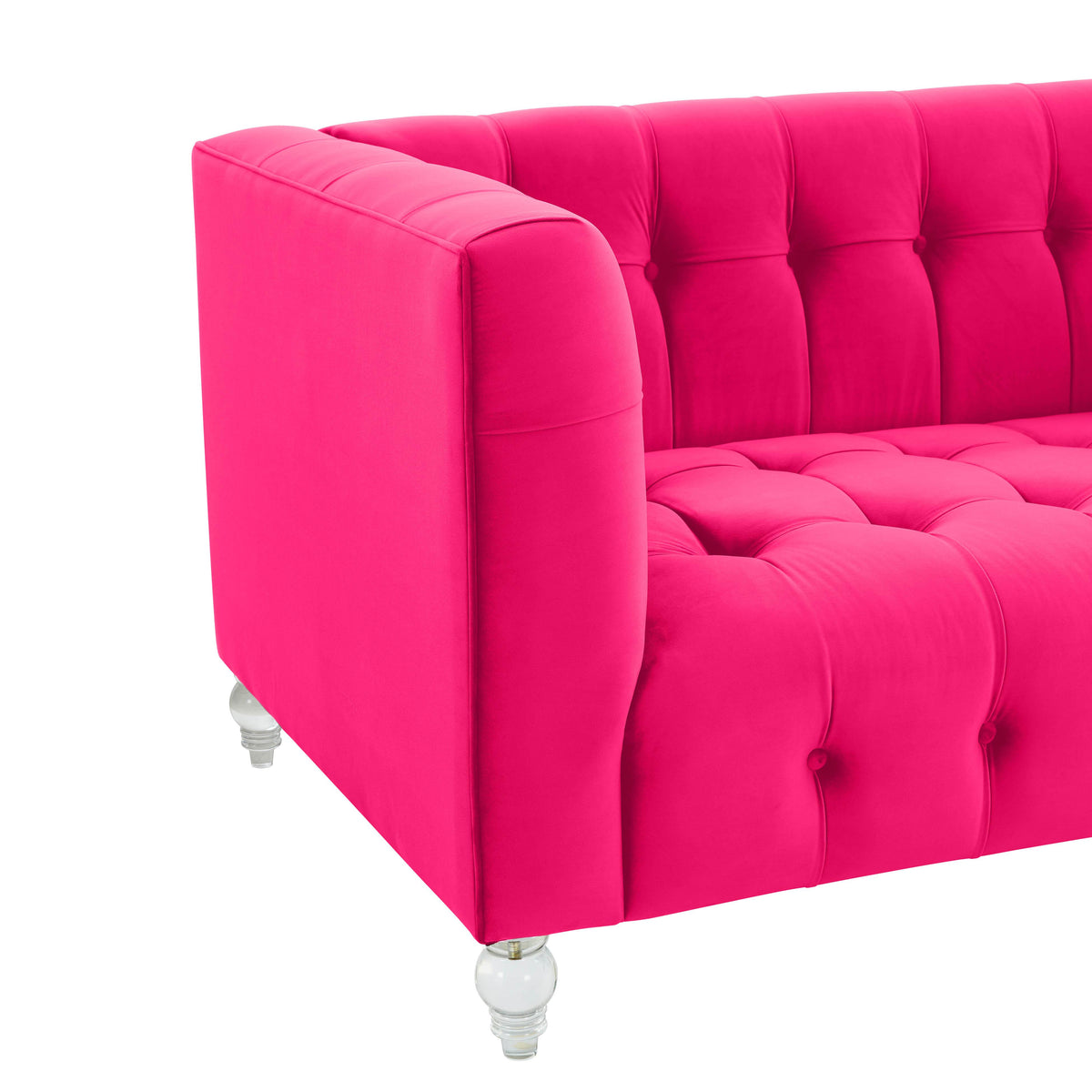 Bea 66" Hot Pink Performance Velvet Loveseat by TOV Furniture – photo 5 of 6