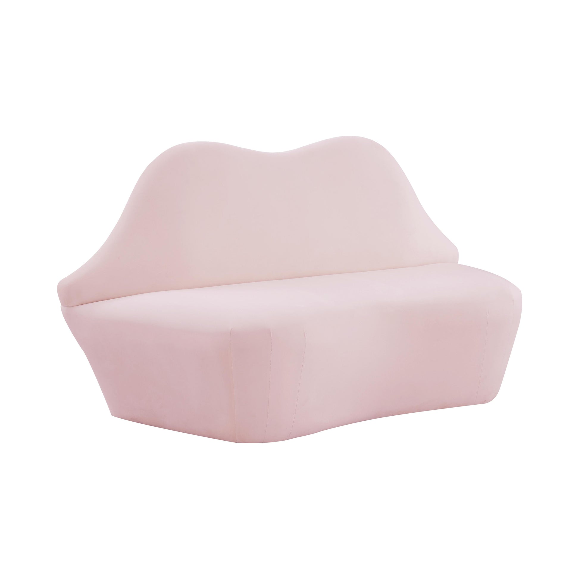 Lips 68 Velvet Settee by TOV L68340