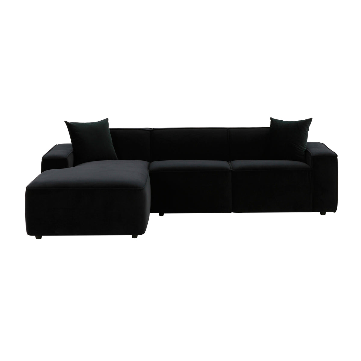 Olafur Black Performance Velvet Sectional - LAF by TOV Furniture – photo 3 of 7