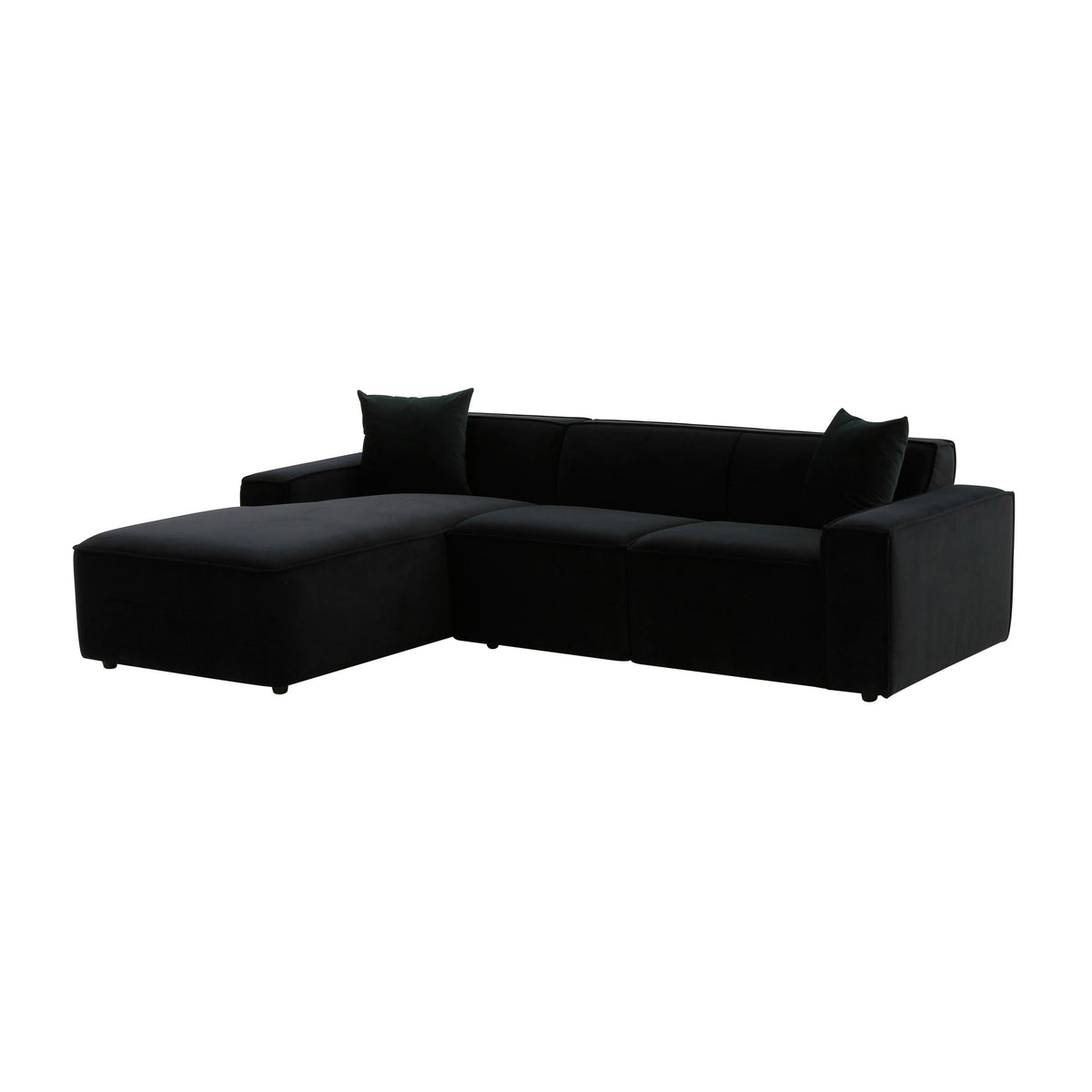 Olafur Black Performance Velvet Sectional - LAF by TOV Furniture – photo 4 of 7