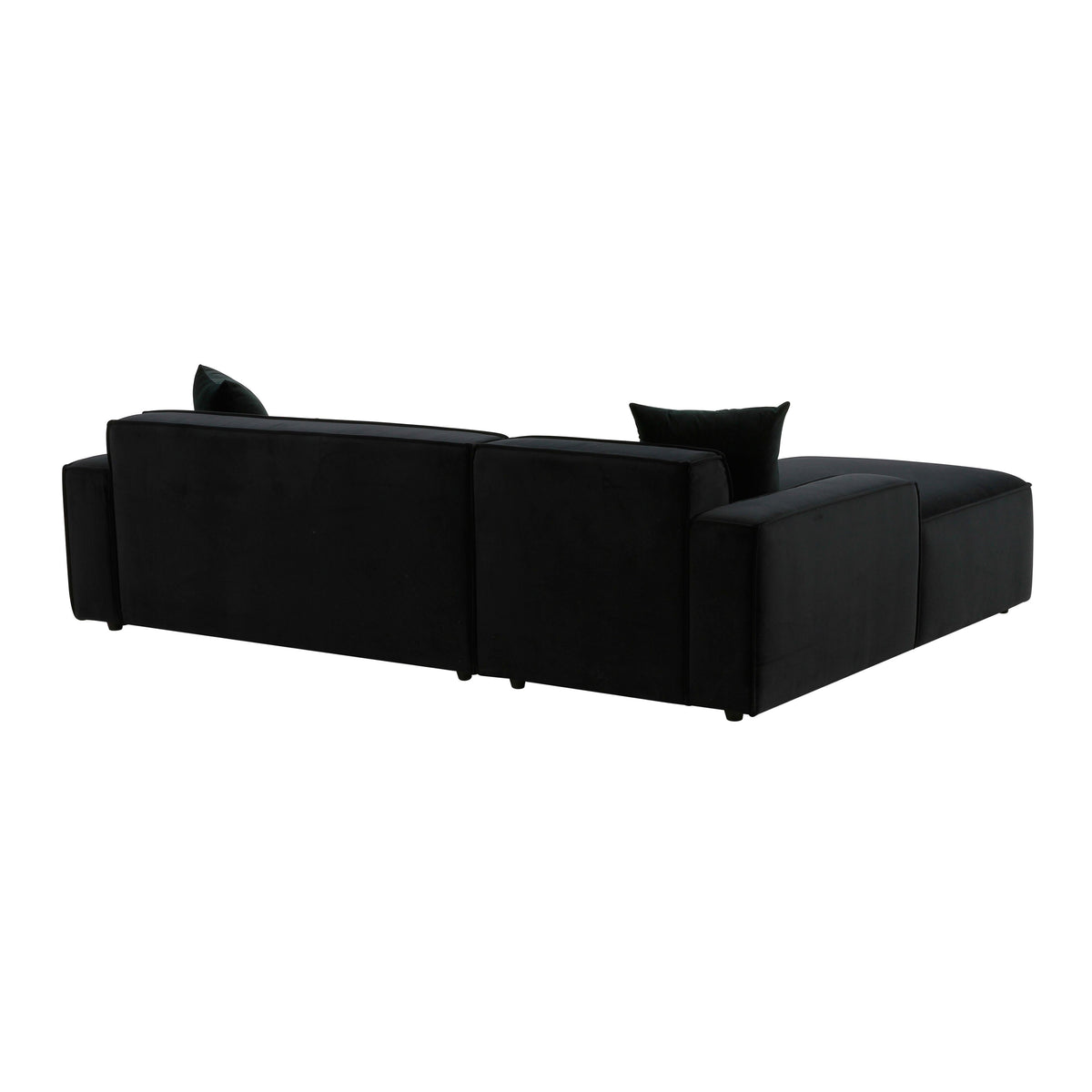 Olafur Black Performance Velvet Sectional - LAF by TOV Furniture – photo 5 of 7