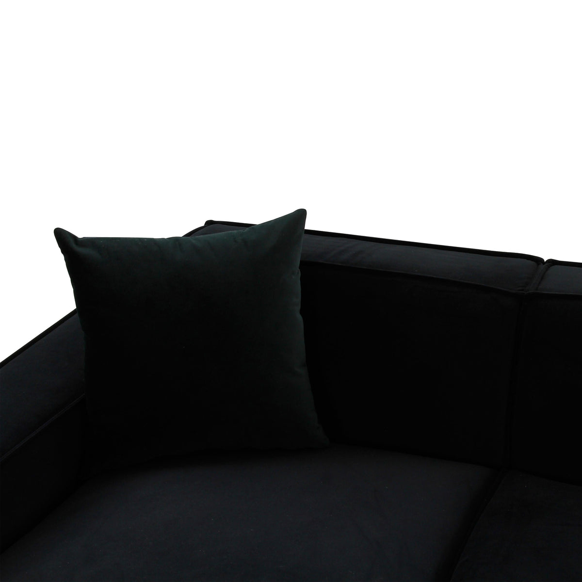 Olafur Black Performance Velvet Sectional - LAF by TOV Furniture – photo 6 of 7
