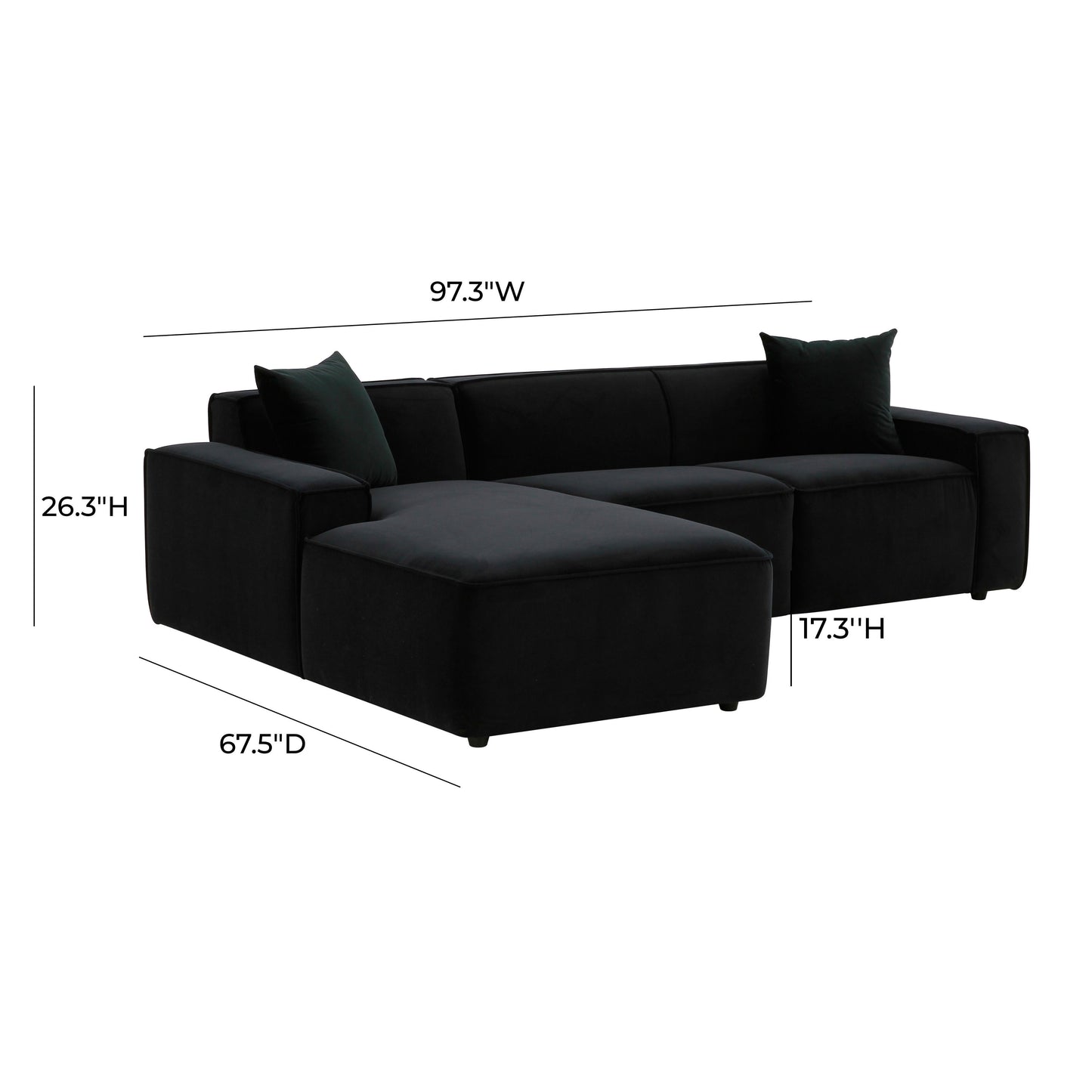 Olafur 2 Piece Upholstered L Shaped Sectional by TOV L68455 L68459