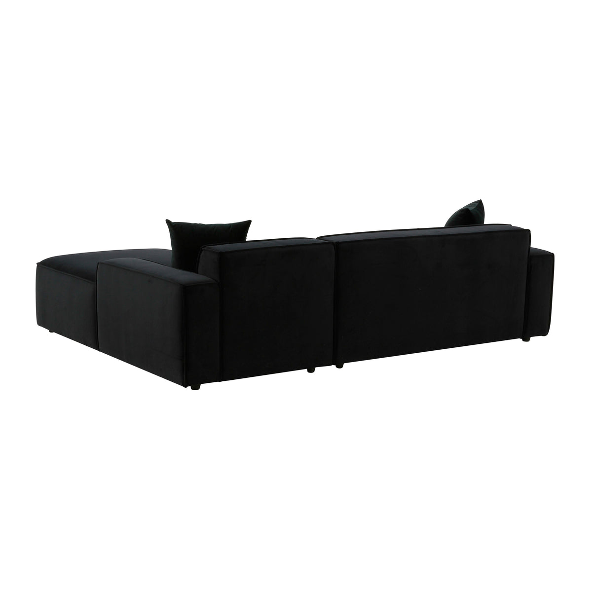 Olafur Black Performance Velvet Sectional - RAF by TOV Furniture – photo 5 of 7