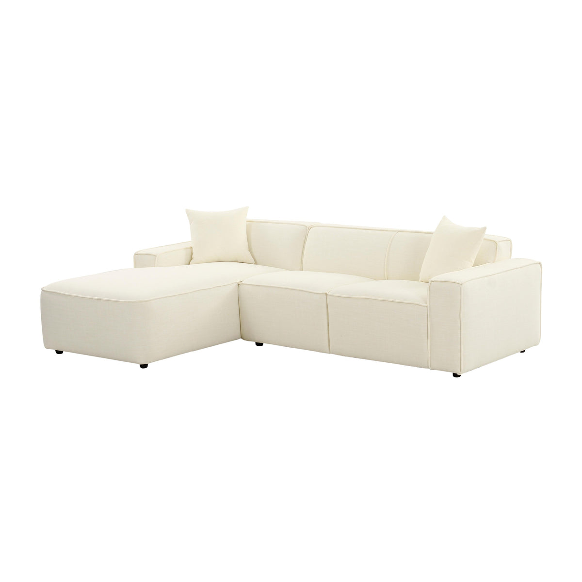 Olafur Cream Linen Sectional - LAF by TOV Furniture – photo 4 of 7