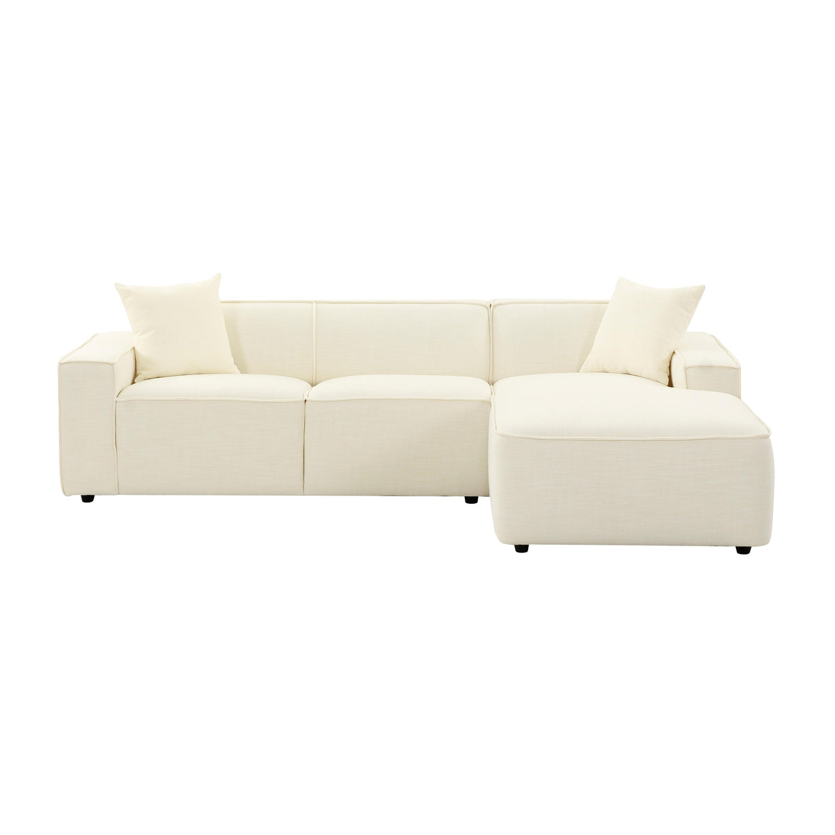 Olafur Cream Linen Sectional - RAF by TOV Furniture – photo 3 of 7
