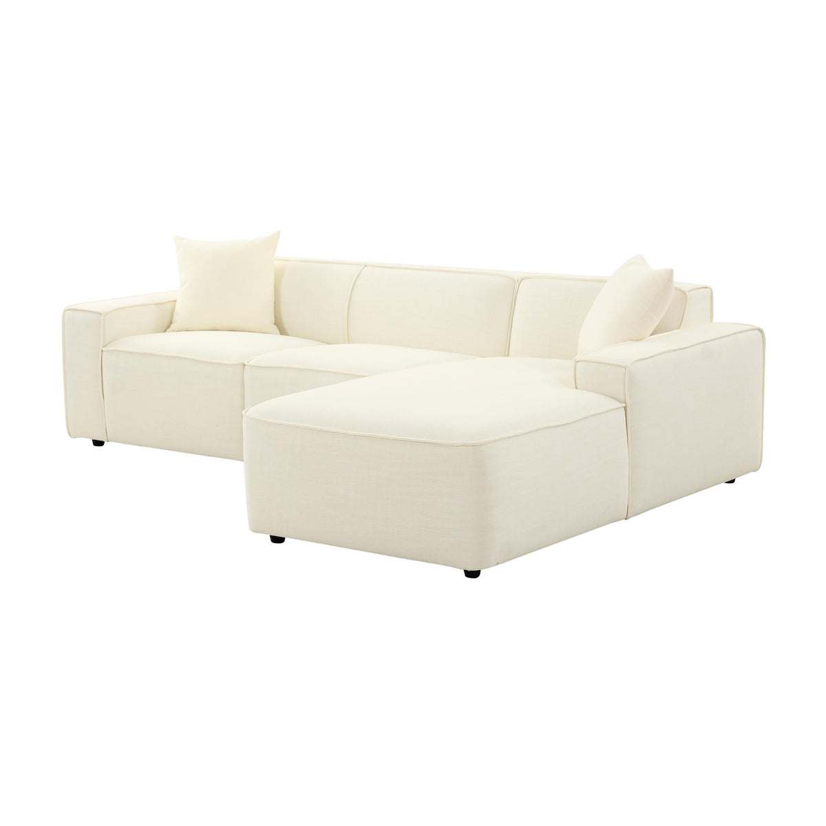 Olafur Cream Linen Sectional - RAF by TOV Furniture – photo 4 of 7