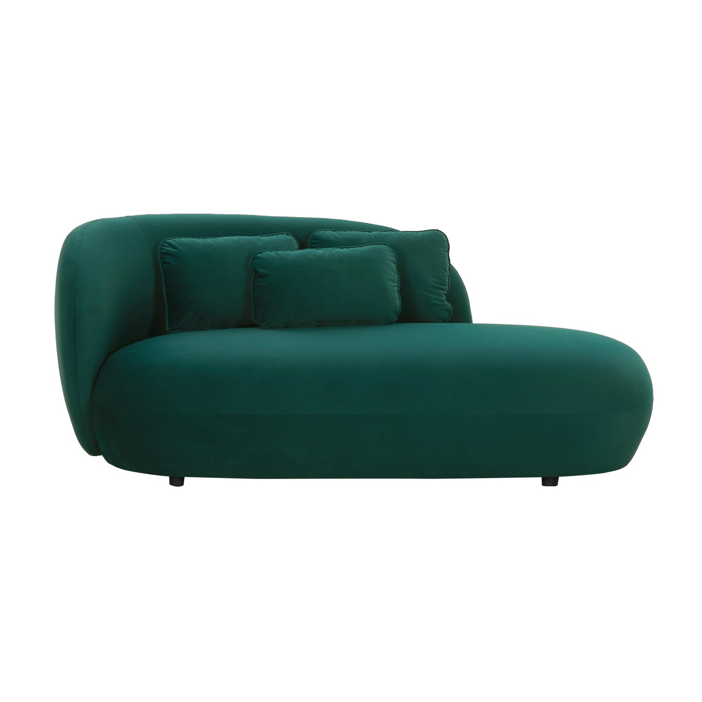 Galet Velvet Chaise Green by Tov Furniture