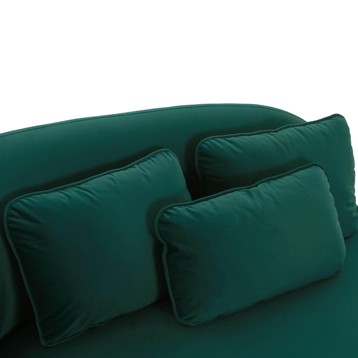 Galet Velvet Chaise Green by Tov Furniture