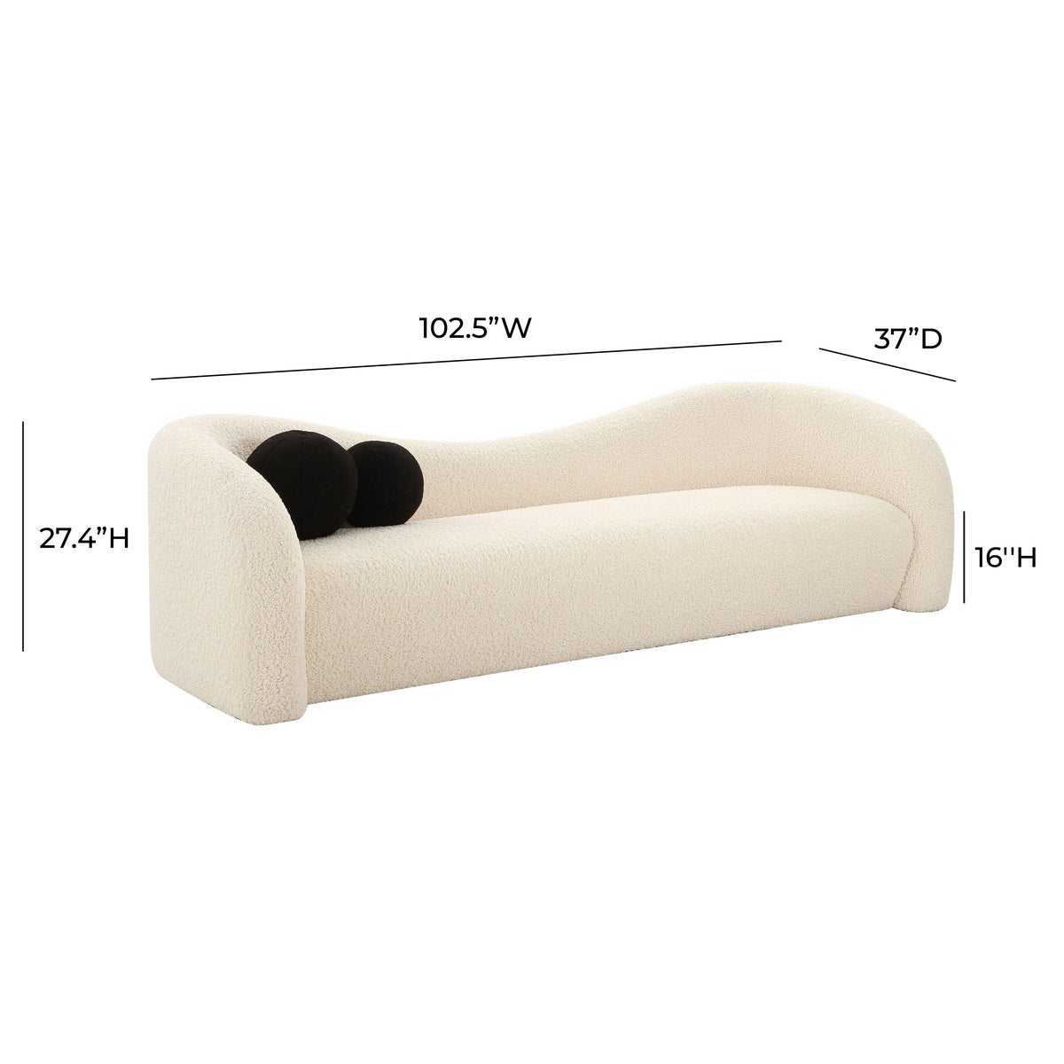 Leonie Beige Faux Shearling Sofa by TOV Furniture – photo 6 of 6
