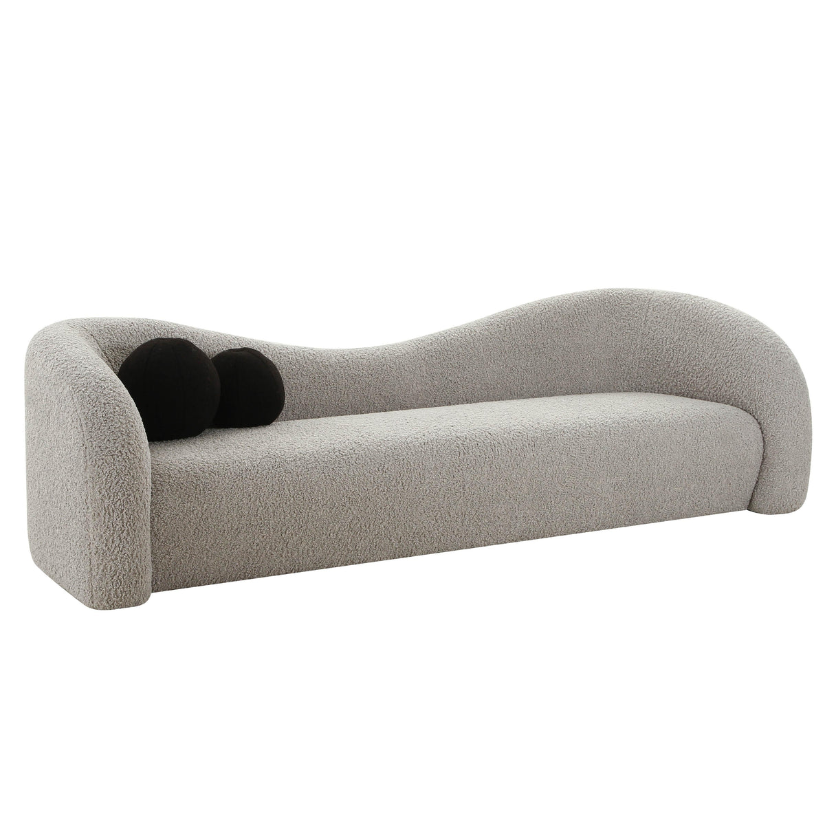 Leonie Grey Faux Shearling Sofa by TOV Furniture – photo 1 of 6