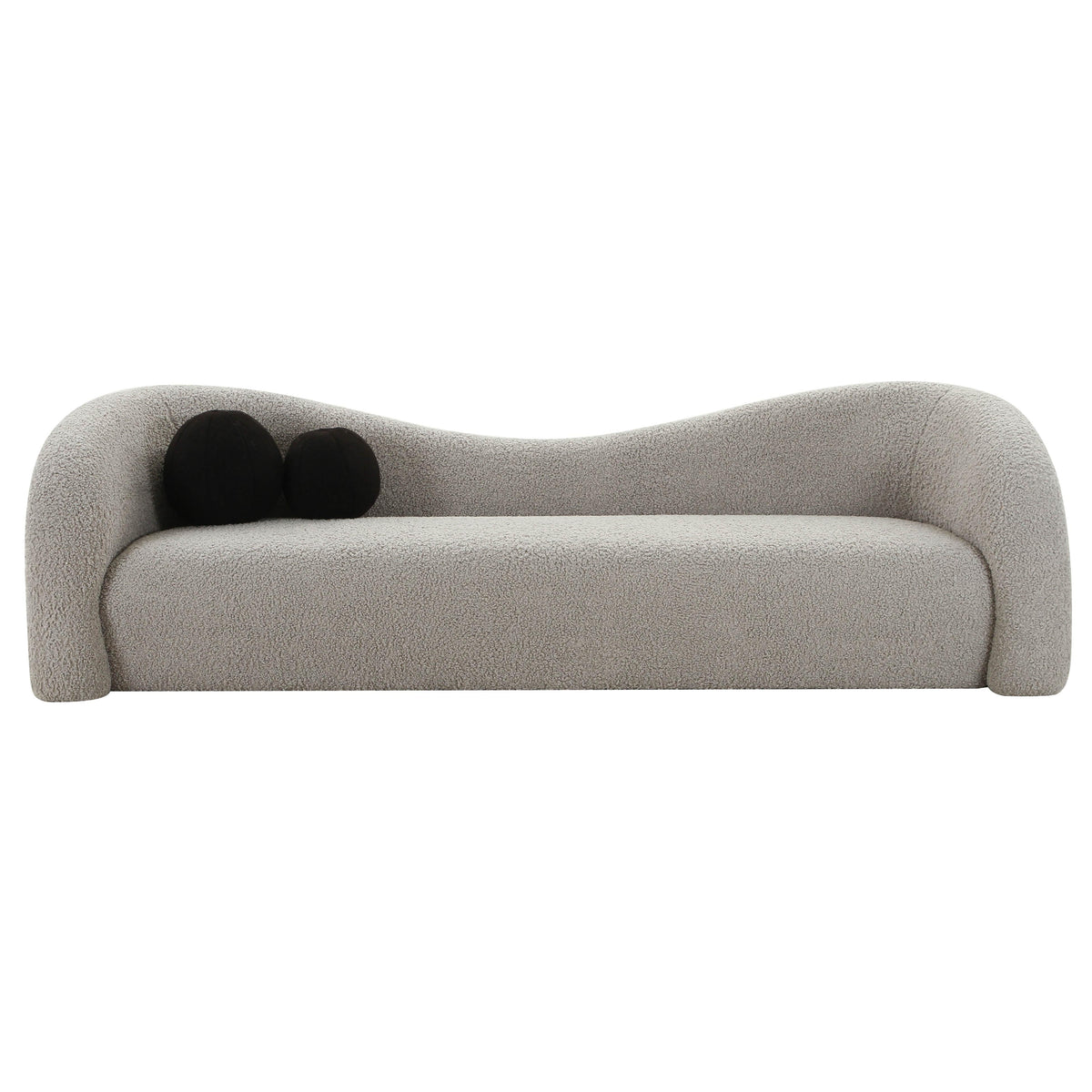 Leonie Grey Faux Shearling Sofa by TOV Furniture – photo 3 of 6