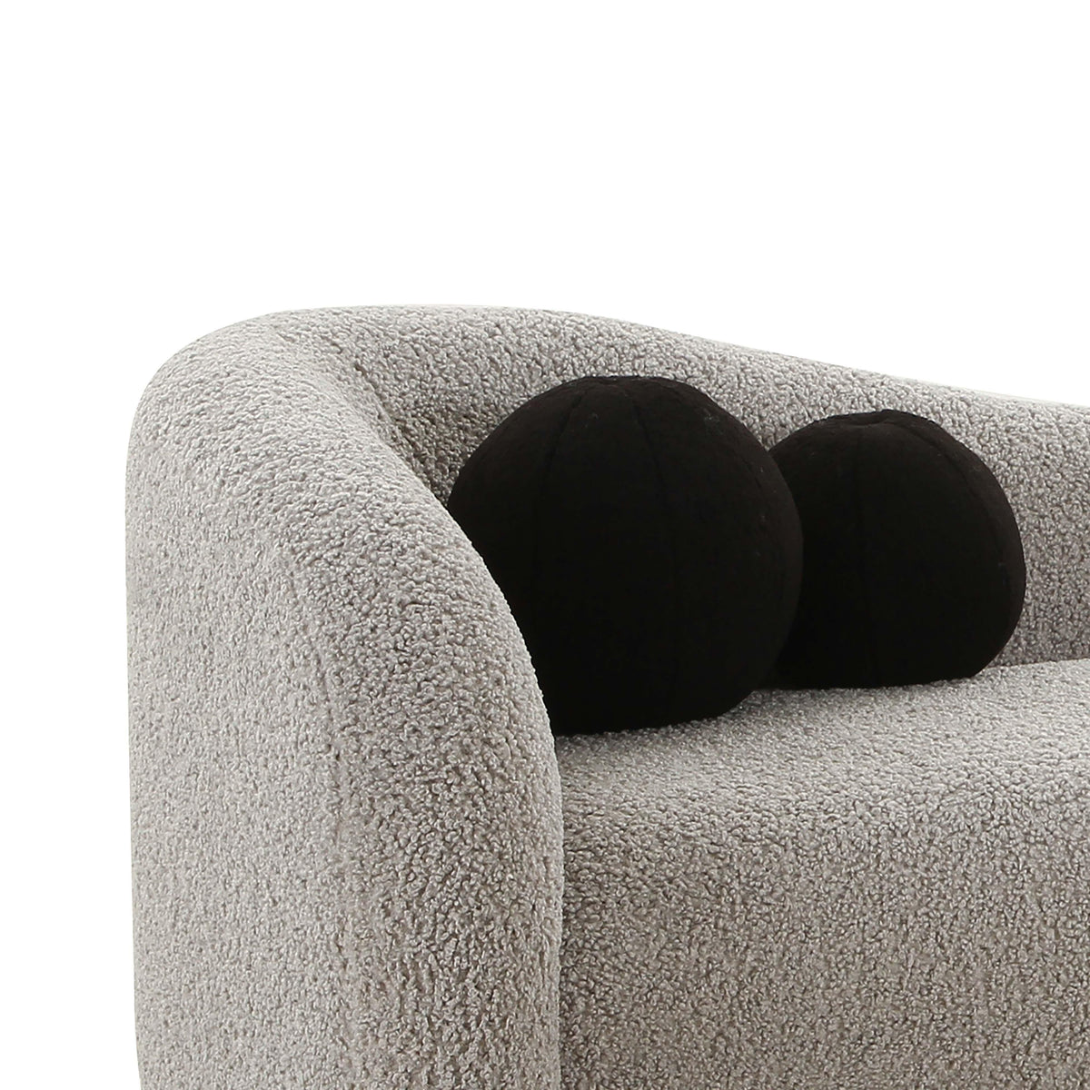 Leonie Grey Faux Shearling Sofa by TOV Furniture – photo 4 of 6