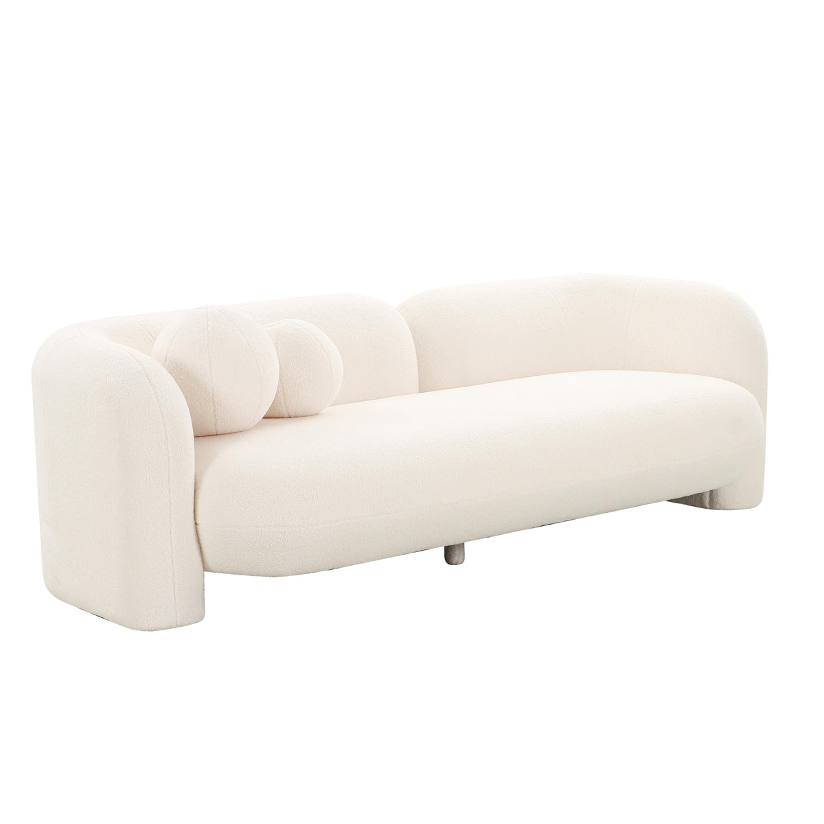 Amelie Cream Contract-Grade Faux Fur Sofa by TOV Furniture – photo 1 of 6