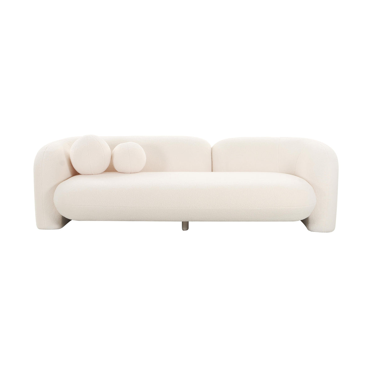 Amelie Cream Contract-Grade Faux Fur Sofa by TOV Furniture – photo 3 of 6